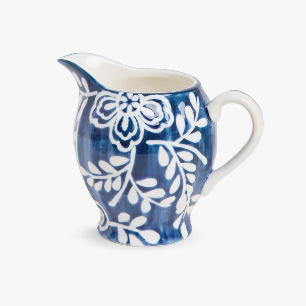 Indigo Bloom Blue & White Floral Jug Top View