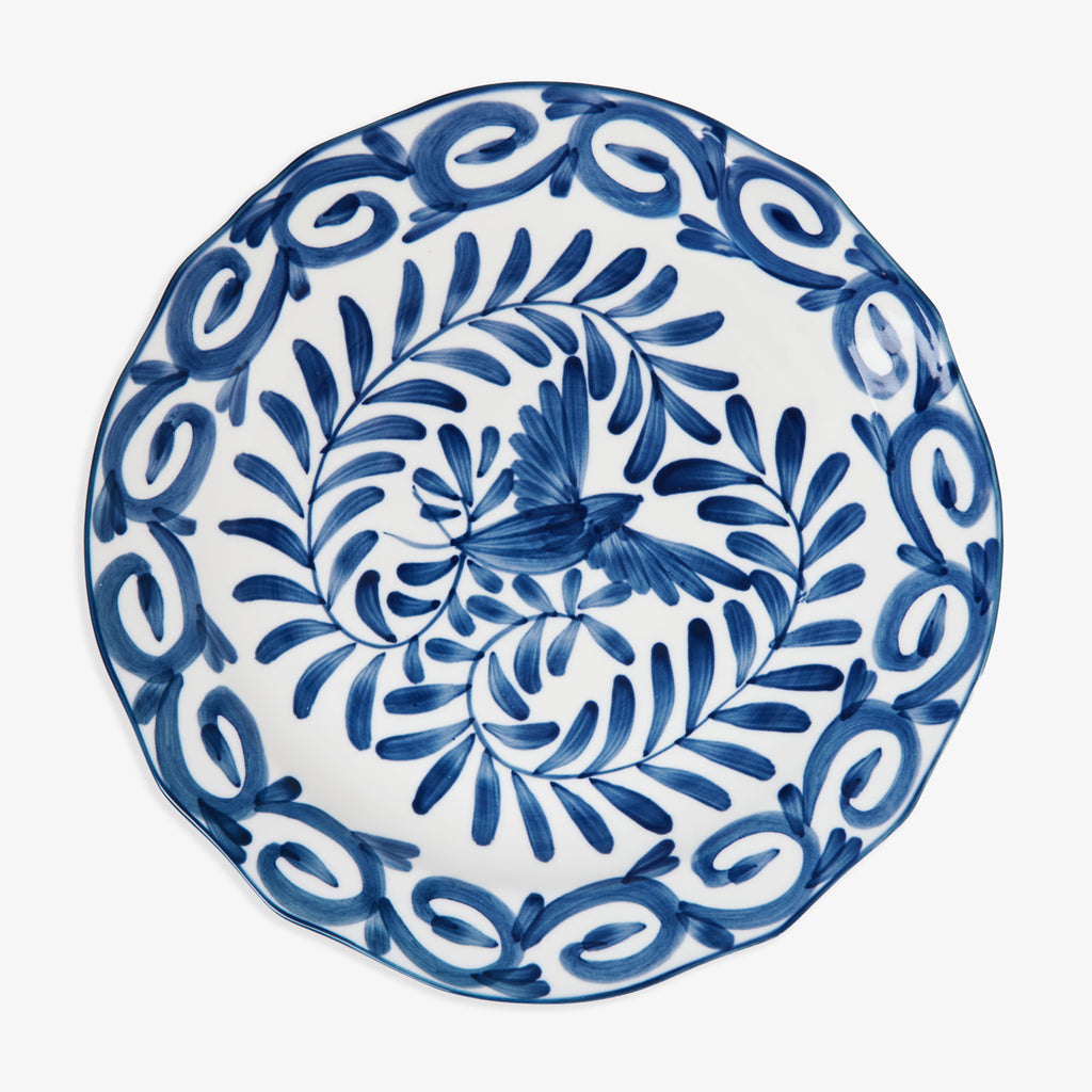 Indigo Sky Blue & White Bird Dinnerware Dinner Plate