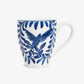 Indigo Sky Blue & White Bird Mug Front View
