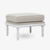 Indira Bamboo Ottoman (White & Natural) Side View