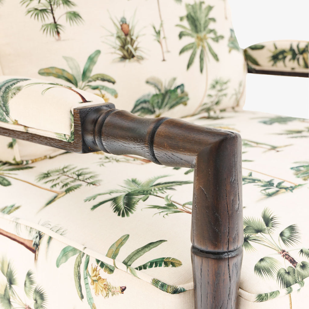 Indira Brown Bamboo Armchair (Le Palm) Close Up of Arm
