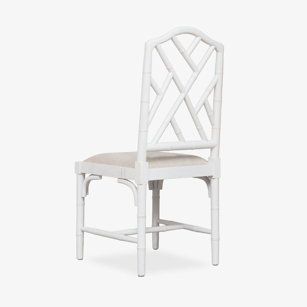 Indira Chinoiserie Dining Chair (White) Back