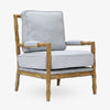 Indira Oak Bamboo Armchair (Duck Egg Blue) Front View