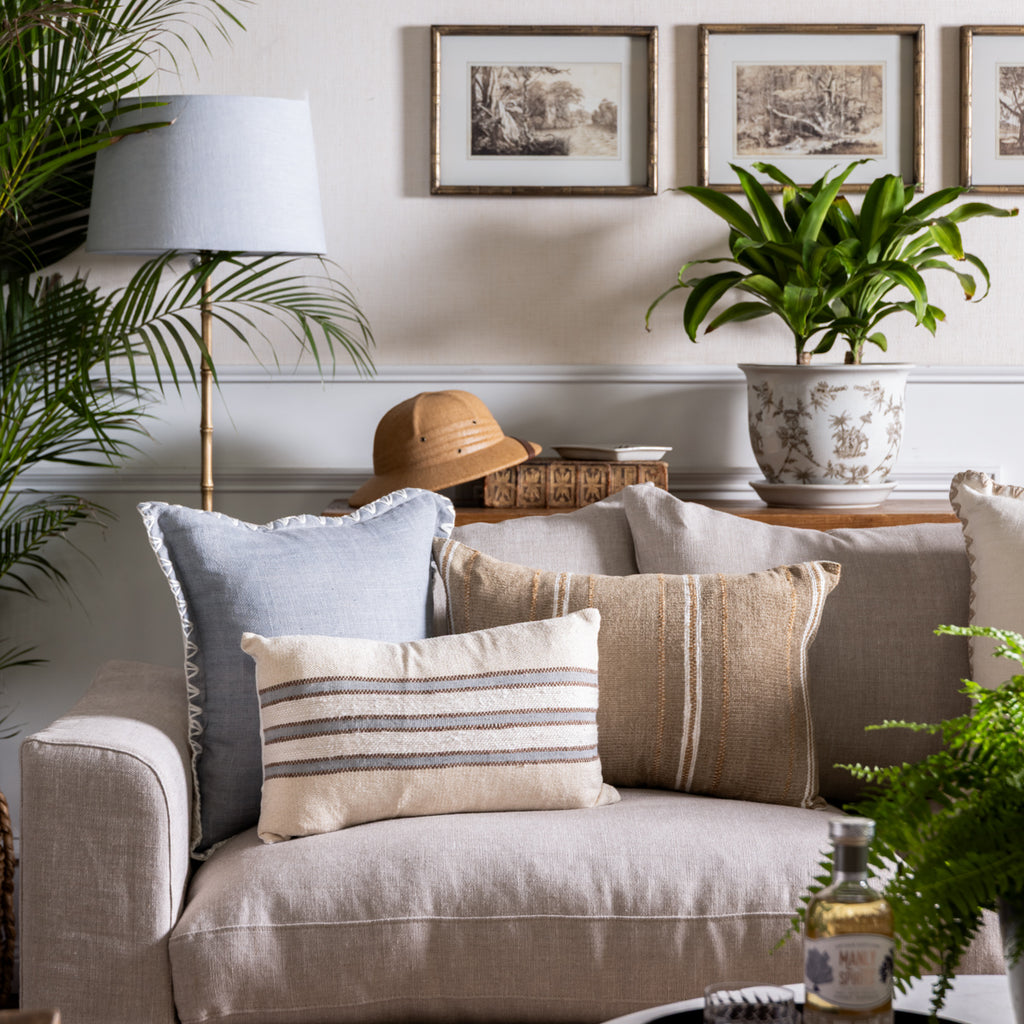 Island Cushion Cover Bundle Blue Styled on Sofa