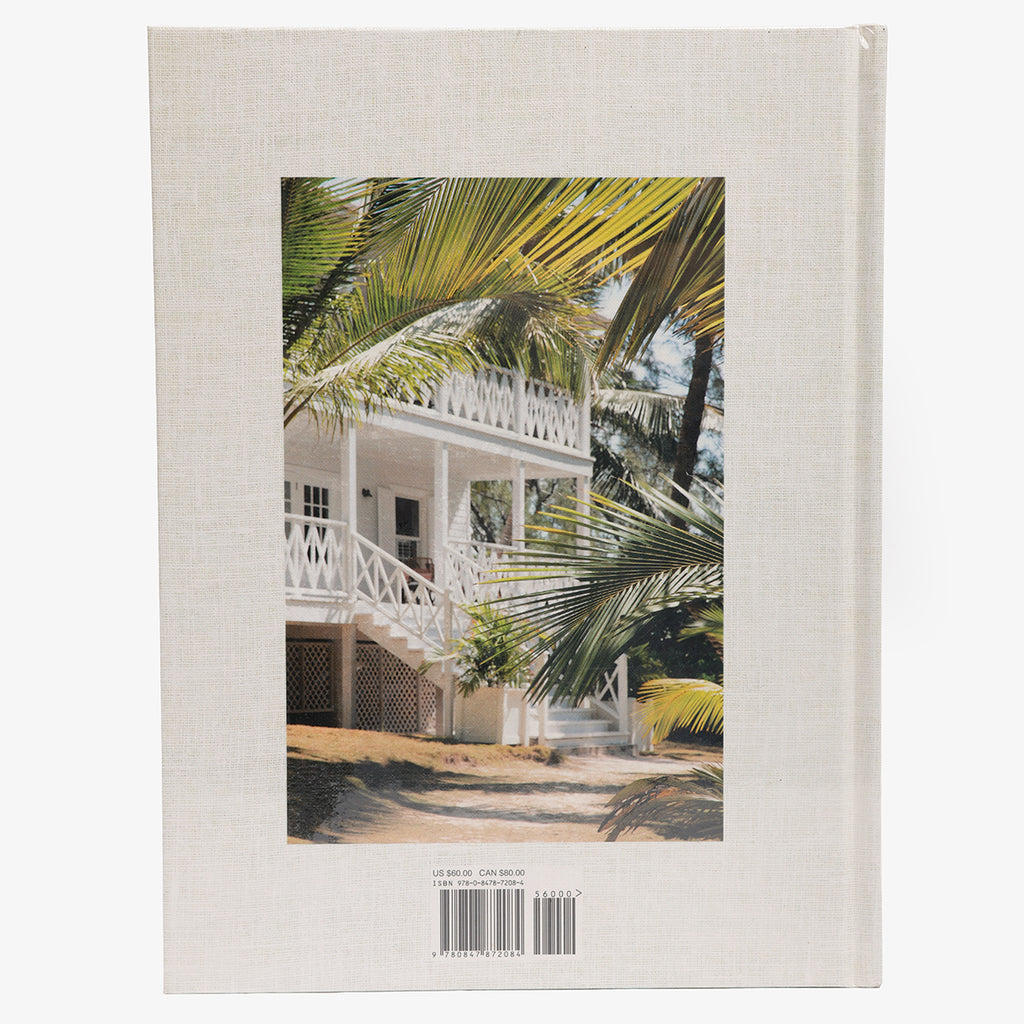 Island Follies Book Back Cover with Tropical Design Imagery