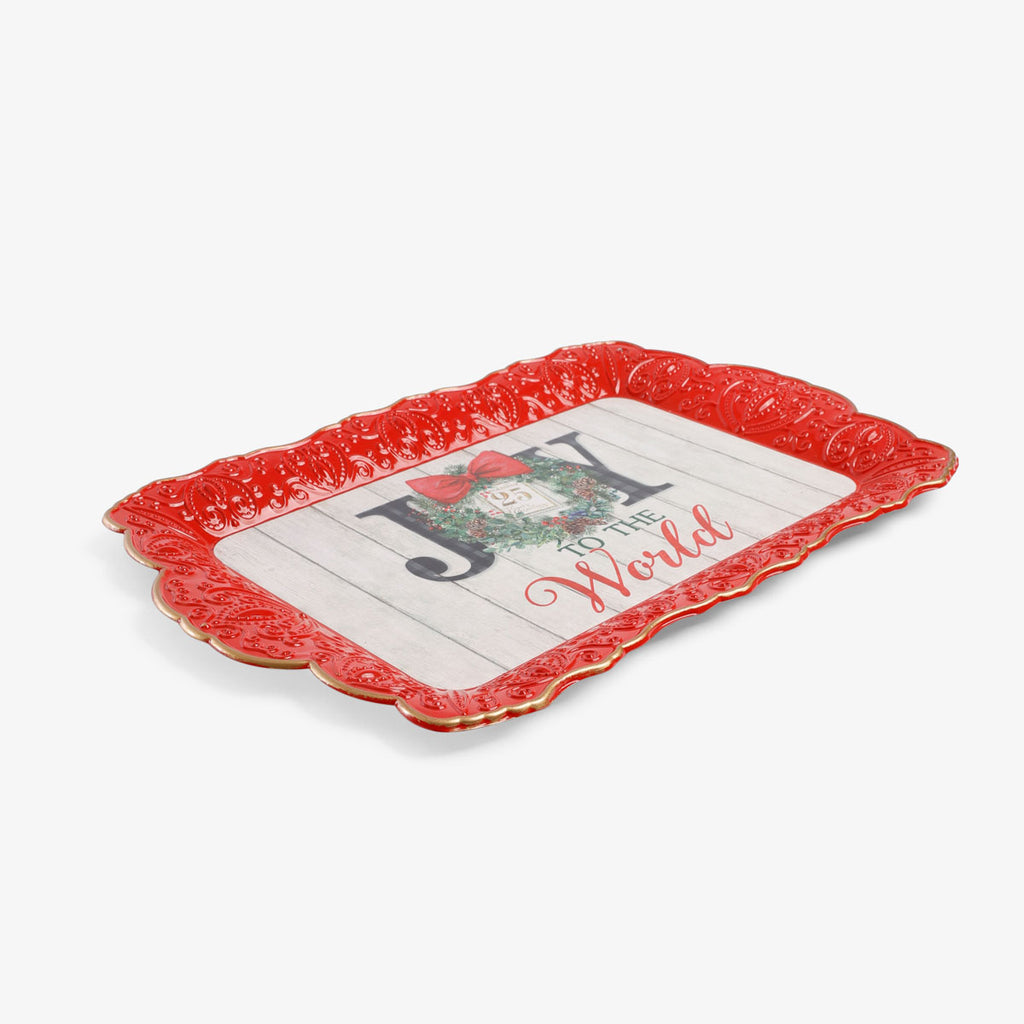 Joy Christmas Tray