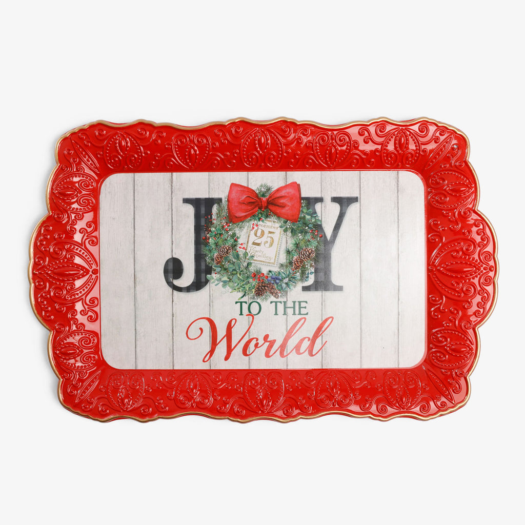 Joy Christmas Tray Top Down