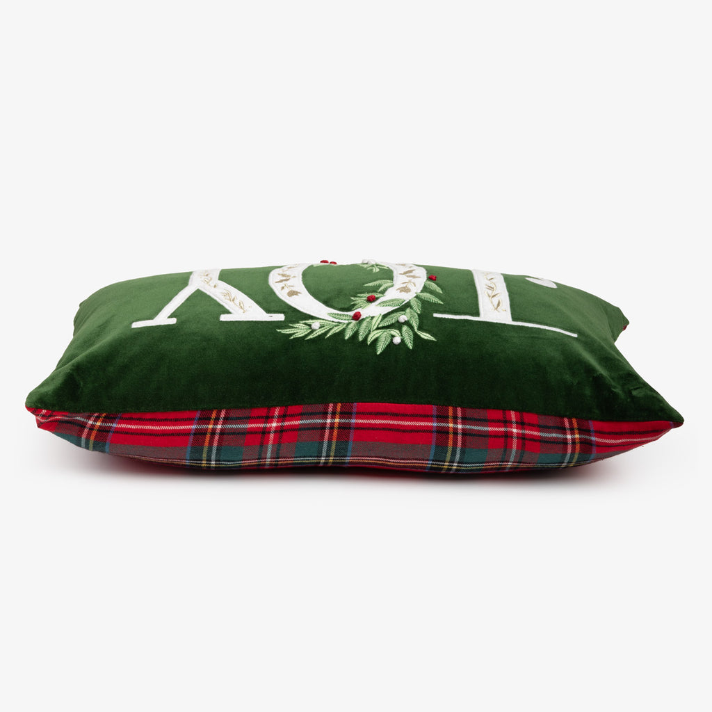 Joy Velvet Cushion Cover Rectangular (Green) Side