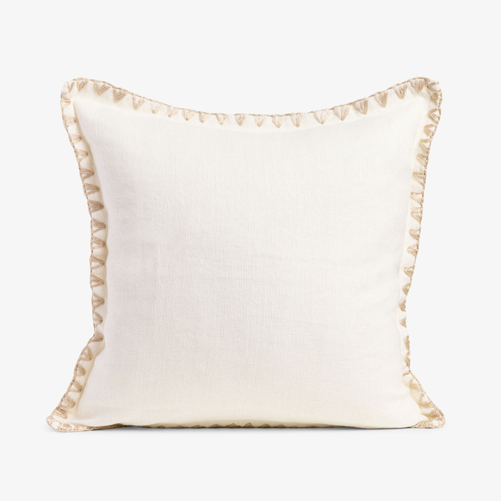 Kimberley Off-White Linen Cushion Cover Front View
