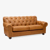 Kingston Tan Leather Sofa Side View