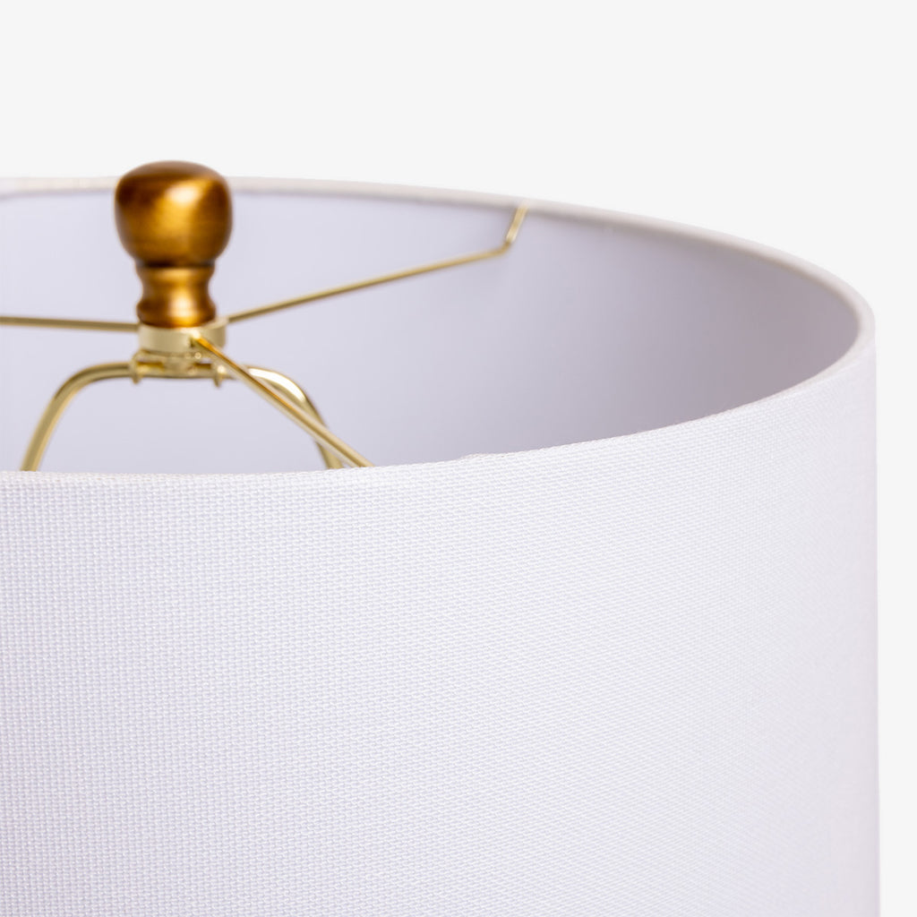 Knit Ceramic Lamp with Shade (Blue) -Shade Detail