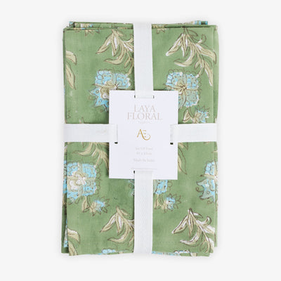 Laya Floral Napkins (Set of 4) Front View of Set
