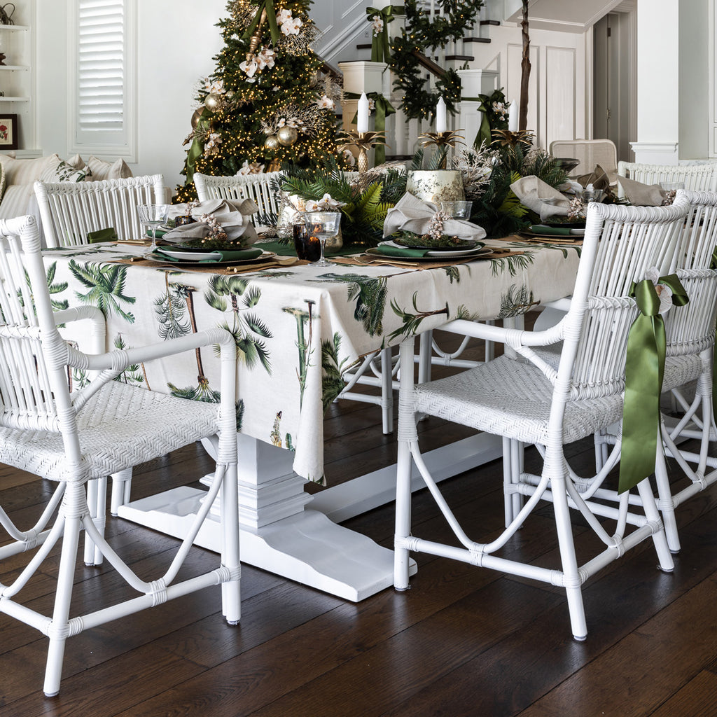 Le Palm Tablecloths Styled For Christmas