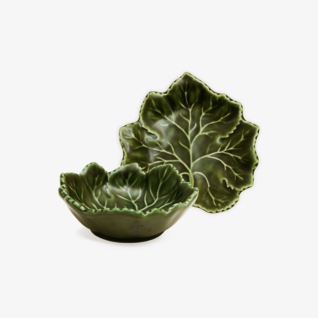 Leaf Bowl & Plate Green Group Shot