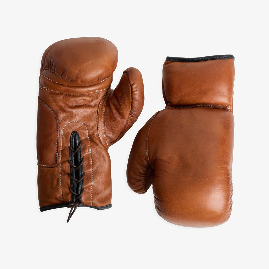 Leather Boxing Gloves Top View