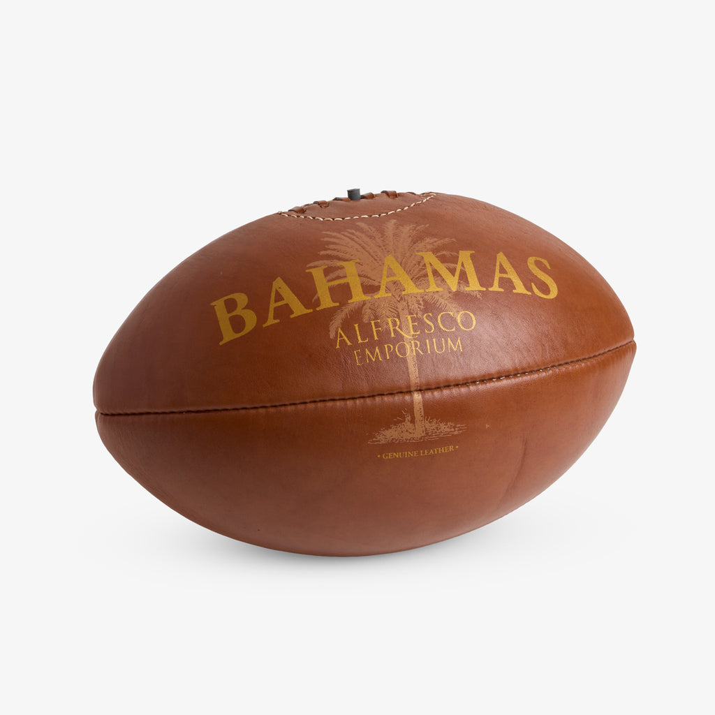 Leather Rugby Ball Side View