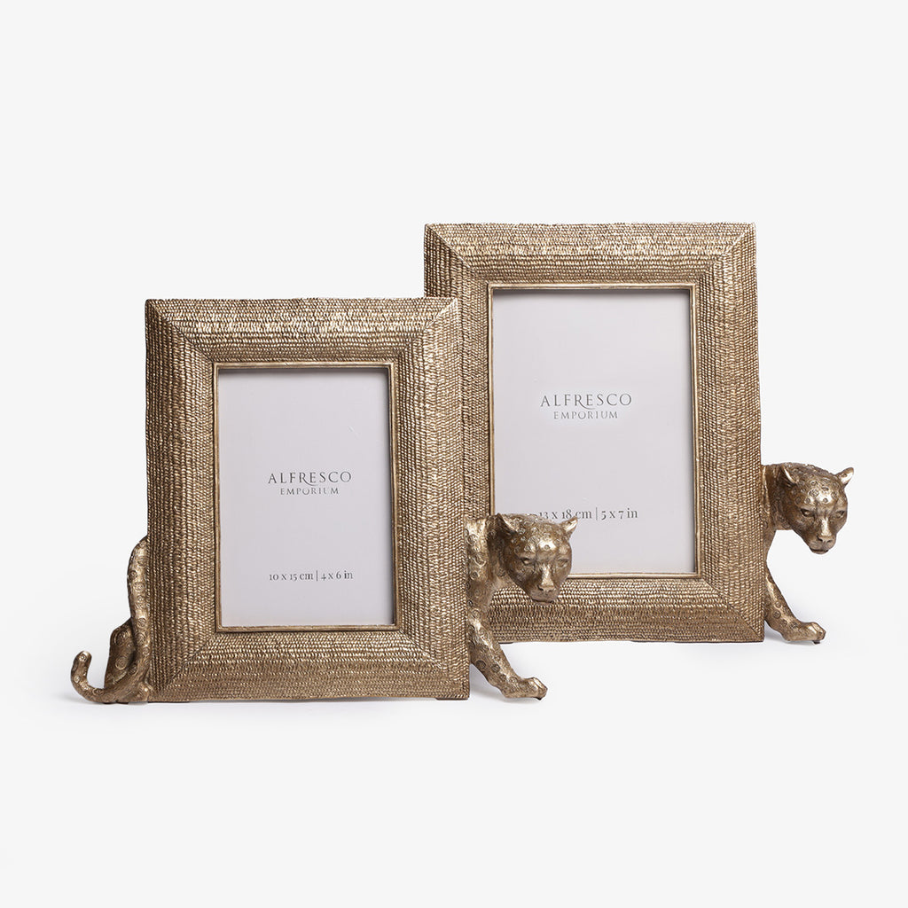 Leopard Photo Frames (Gold) Front
