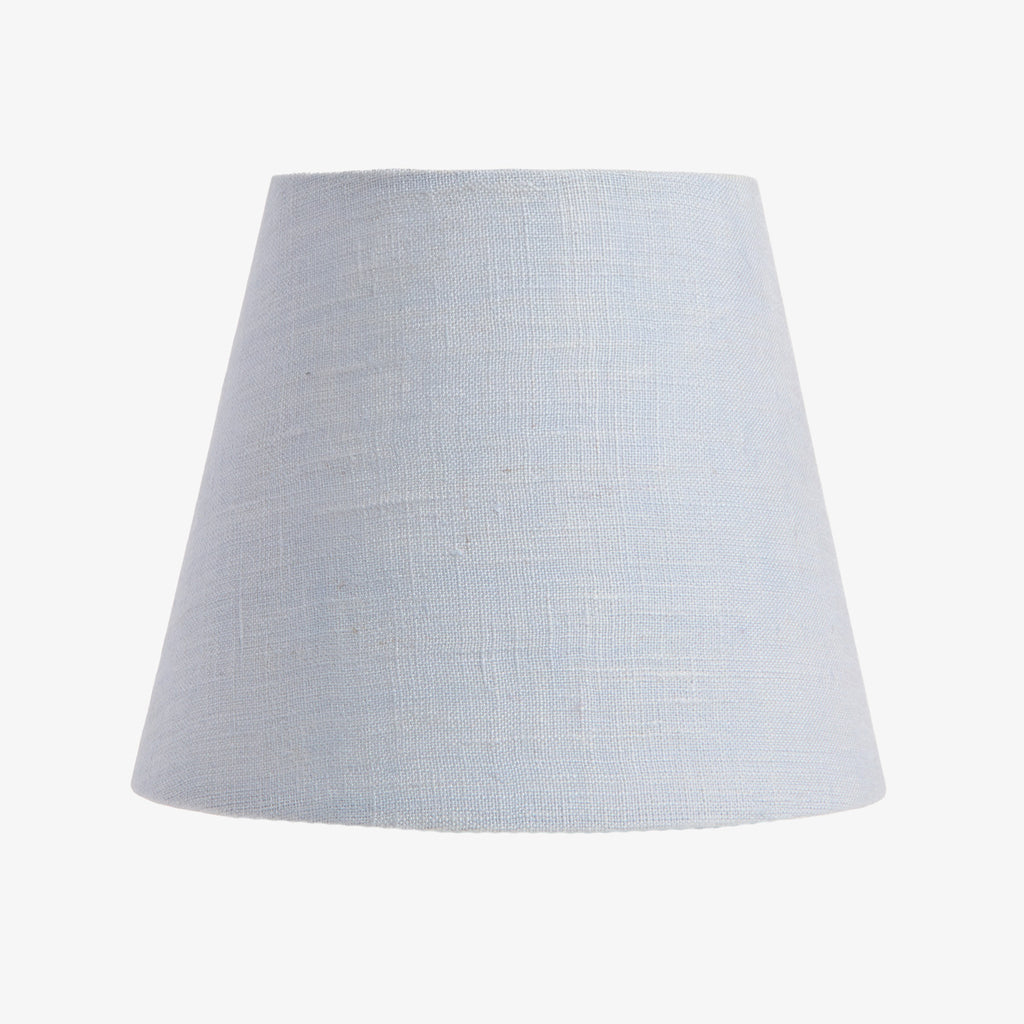 Linen Lamp Shade (Light Blue, 17cm) Front View