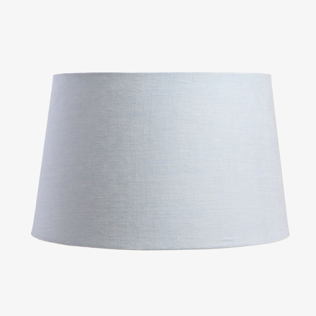 Linen Lamp Shade (Light Blue, 40cm) Front View