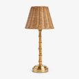 Bamboo & Rattan Cordless Touch Lamps (Light Brown) Front View