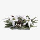 Magnolia & Poinsettia Glass Candle Holder (White)