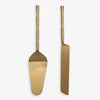 Bamboo Cake Server Set of Two (Matt Gold) Front