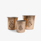 Medallion Gold Metal Planters