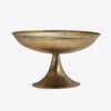 Metal Pedestal Tray On Stand (Gold) Front View