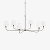 Milton Chandelier (White Shades) Front