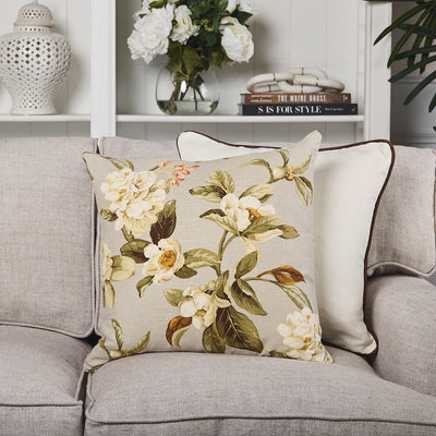 Moloka Tropical Floral Cushion Cover Styled As Group