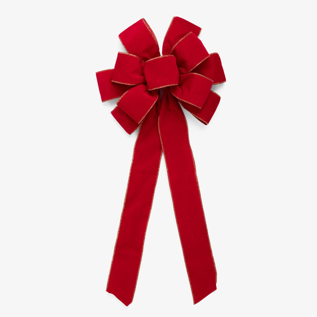 Multi Loop Red Wired Bow