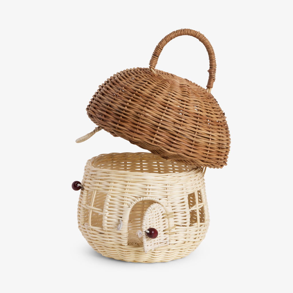 Mushroom Baskets Front View Basket Open