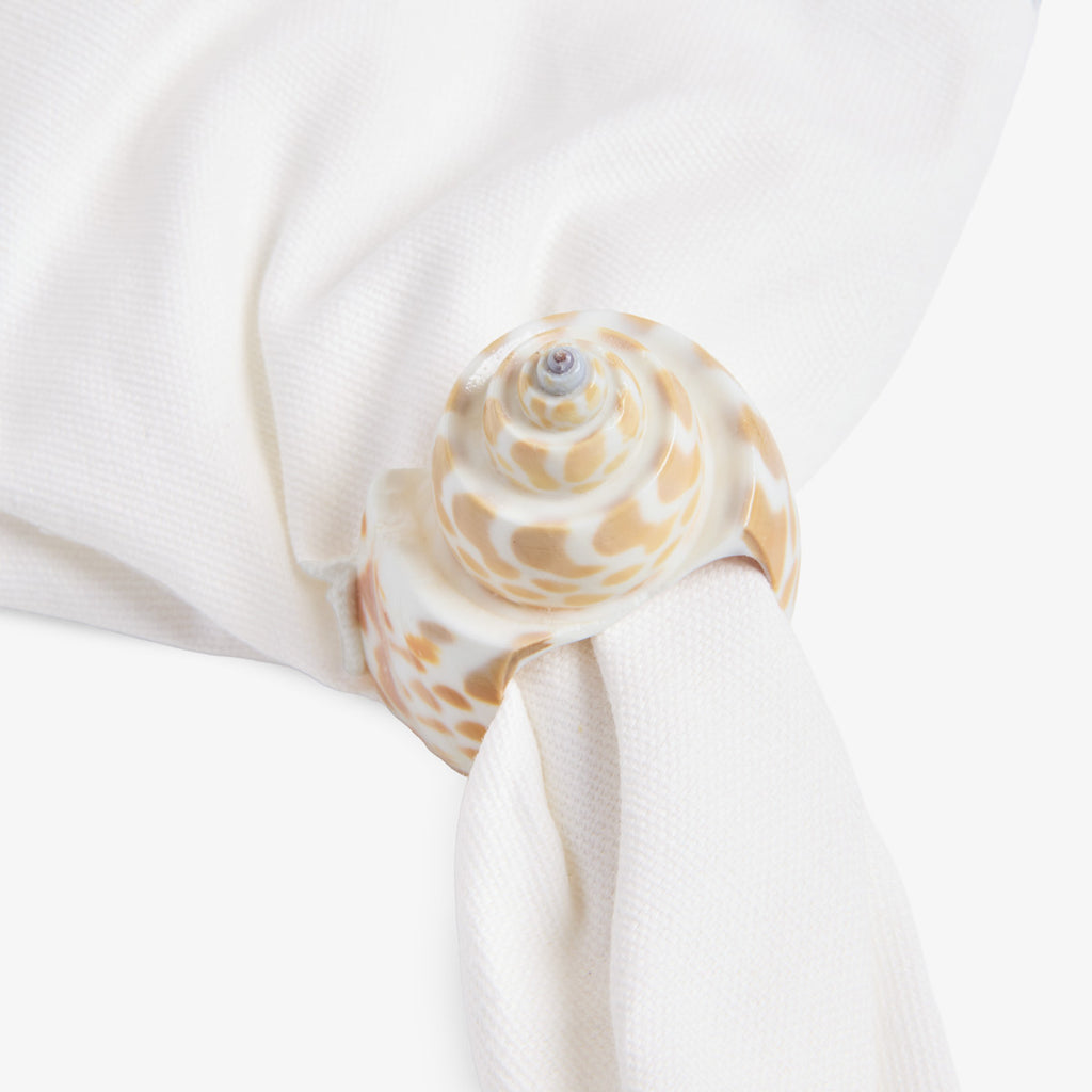 Shell Napkin Rings Set Of Four (Natural) Top View