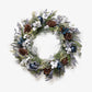 Newport Blue Berry Wreath with Lights 80cm