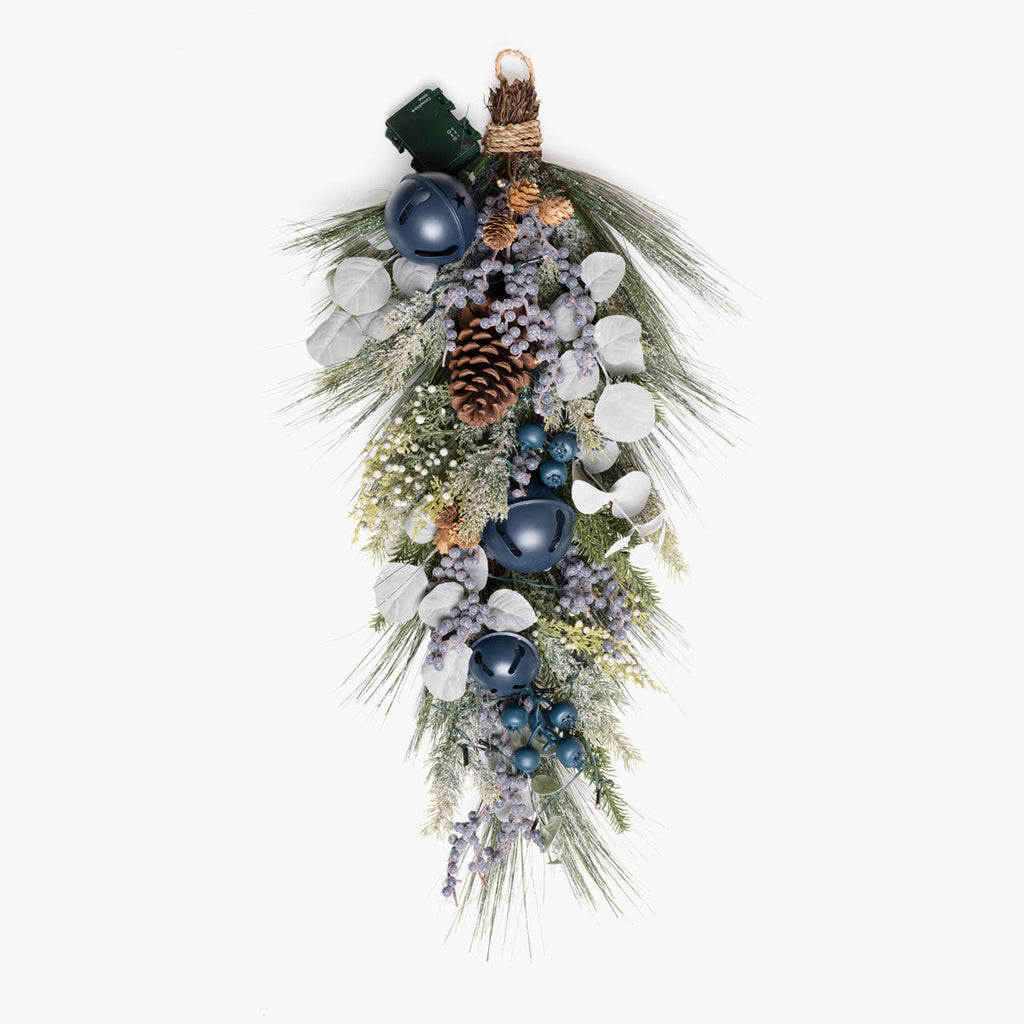 Newport Blue Berry Teardrop with Lights 75cm