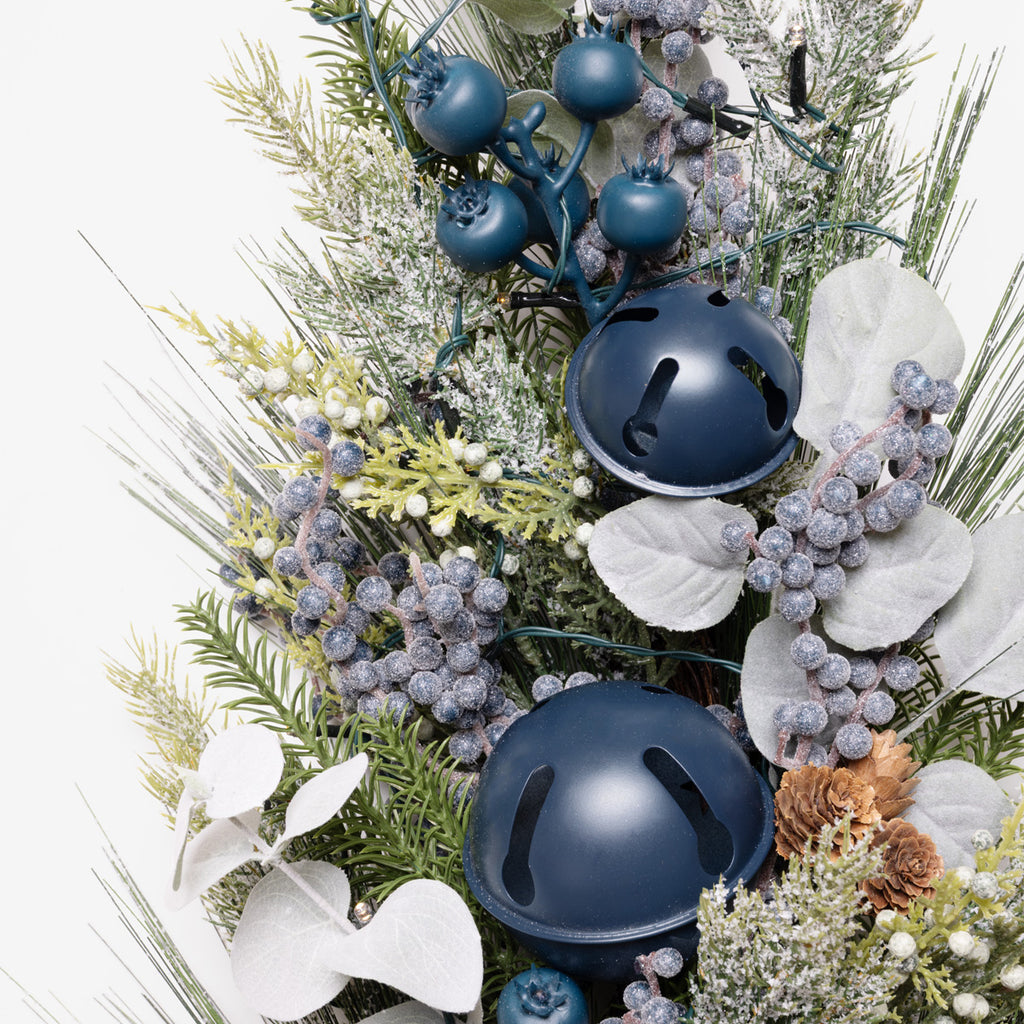Newport Blue Berry Teardrop with Lights 75cm Close Up
