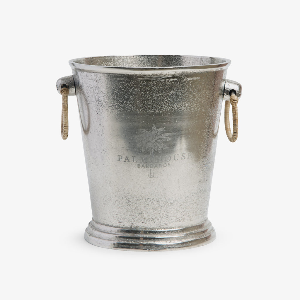 Palm House Metal Ice Bucket Front View