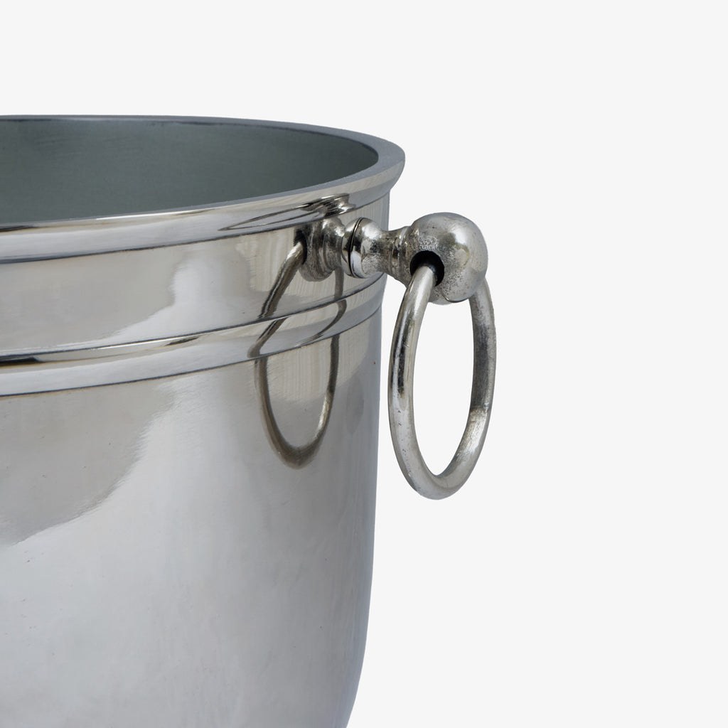 East Hampton Social Club Metal Ice Bucket Close Up of Handle