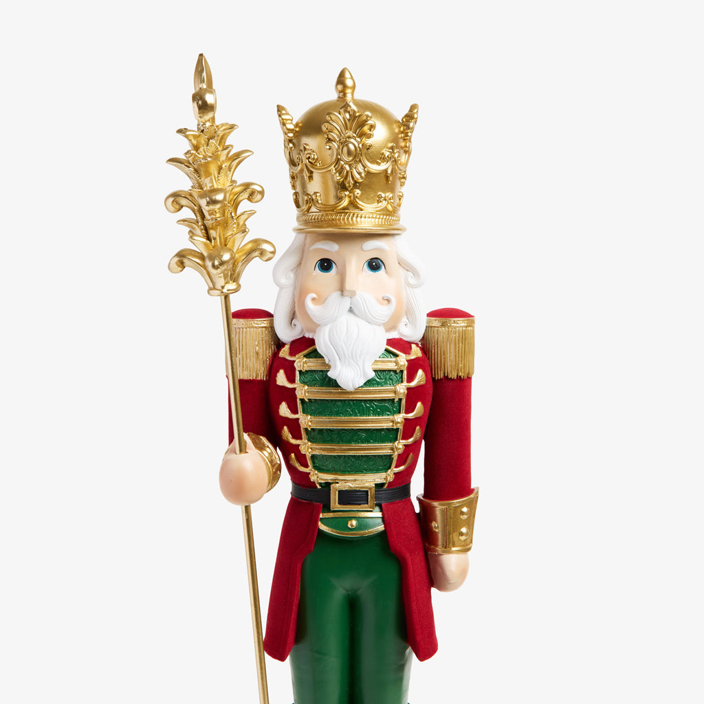 Nutcracker With Staff Ornaments Front View