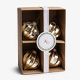 Onion Glass Bauble Set Of 4 (Gold) Box