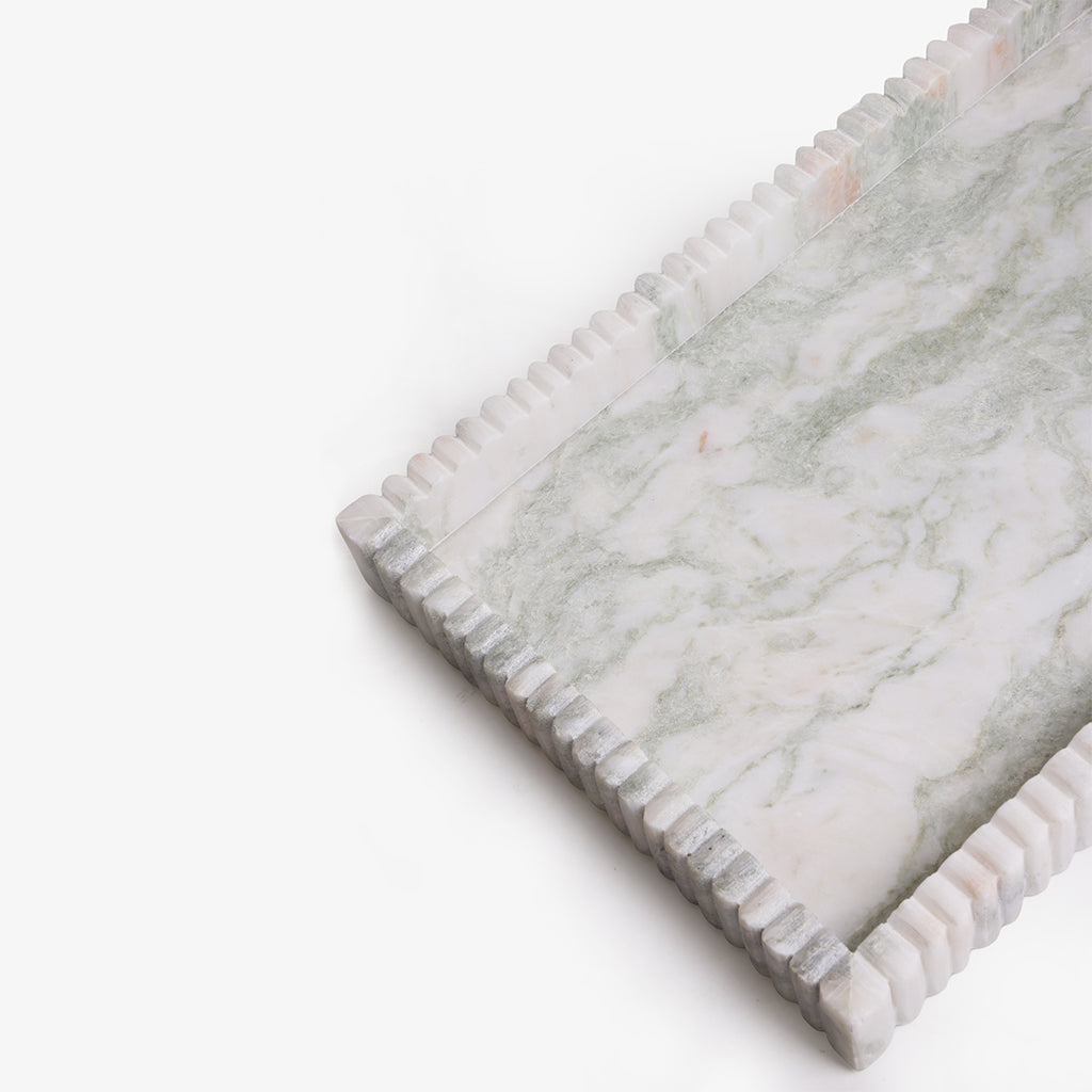 Onyx Marble Tray 38cm flat lay details