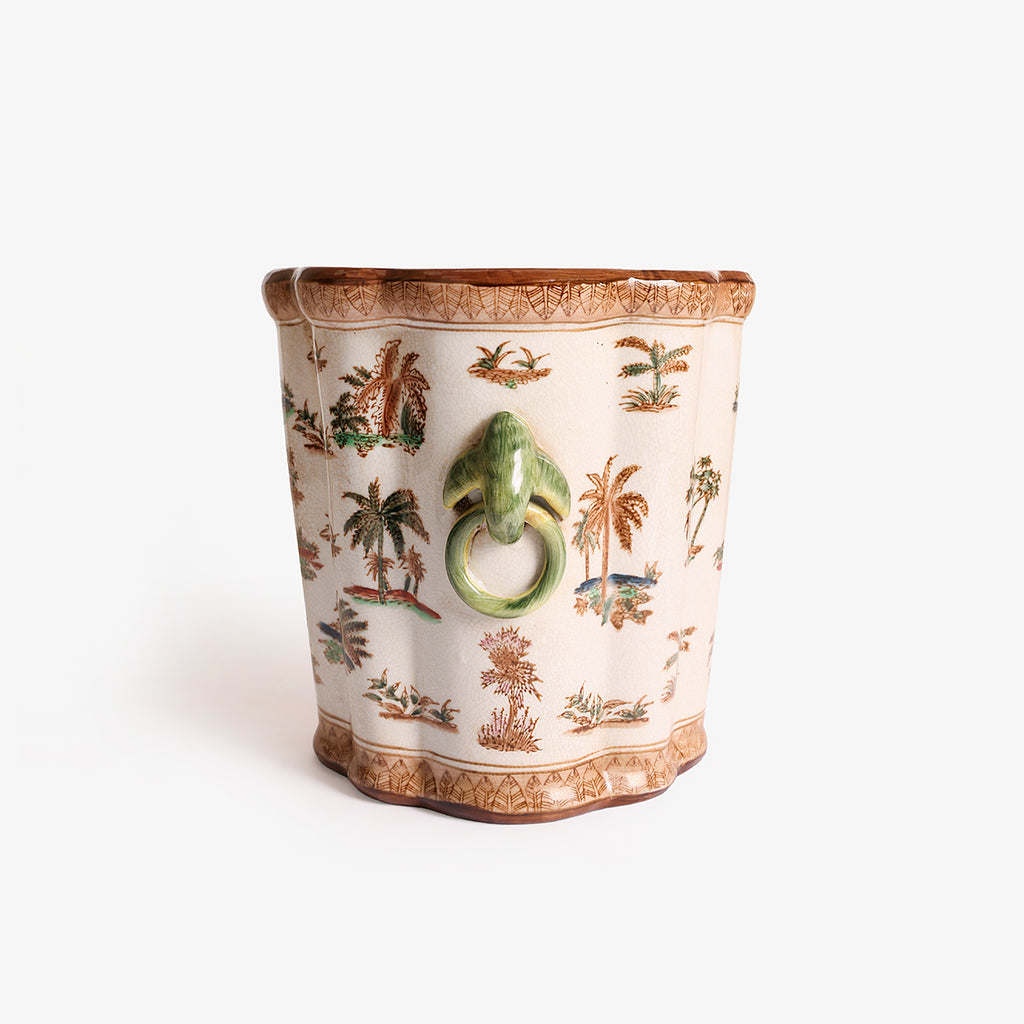 Orange Royal Palm Planter Handle Detail