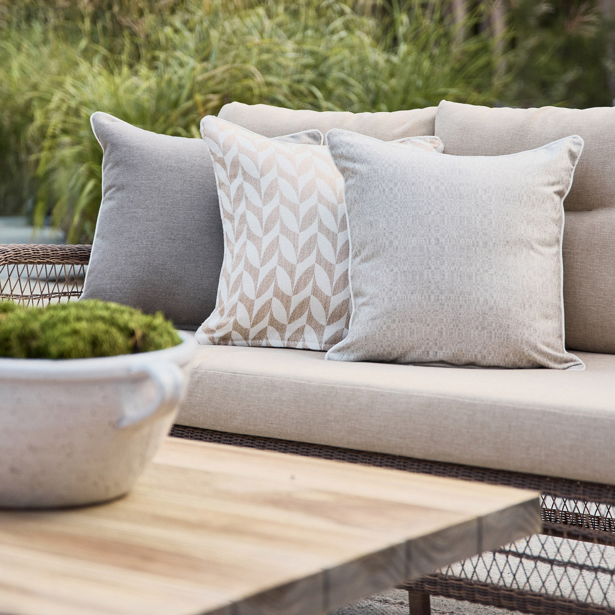 Outdoor Sunbrella Cushion (Silver) Outdoor Cushions