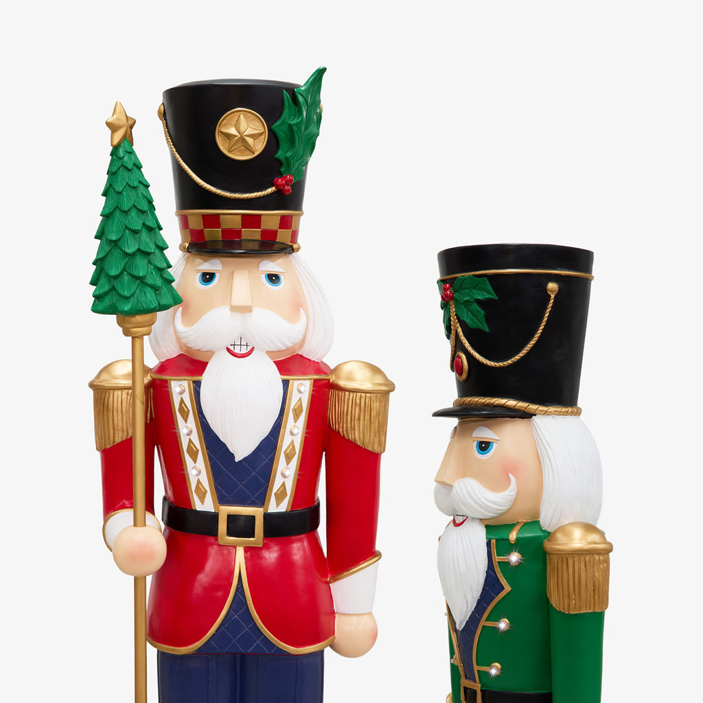 Close Up Oversized Nutcrackers With Lights (Colourful)