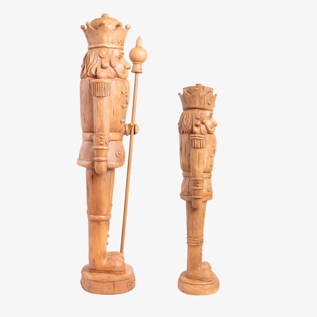 Oversized Nutcrackers With Lights (Timber Look) side view