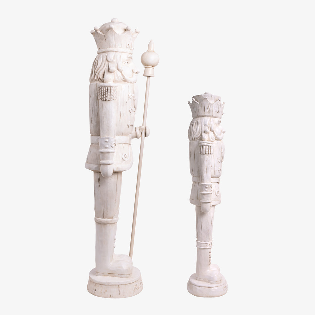 Oversized Nutcrackers With Lights (White) Side View