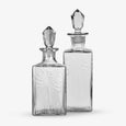 Palm Debossed Glass Decanters