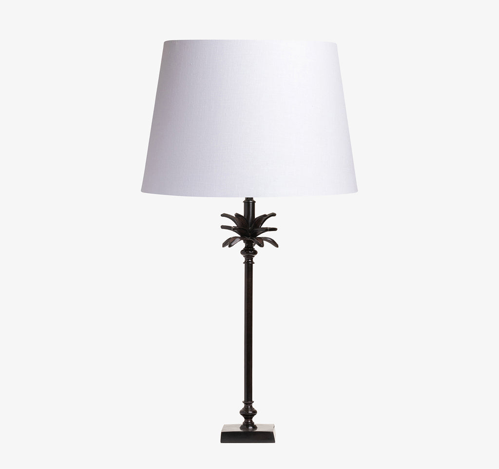 Palm Brown Lamp With White Shade Product