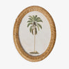 Palm Tree In Oval Rattan Frame (Print A) Front View
