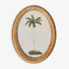 Palm Tree In Oval Rattan Frame (Print B) Front View